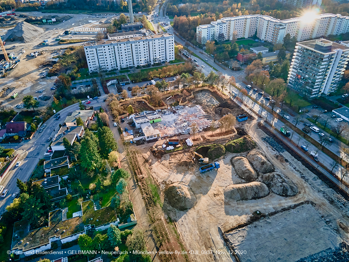 12.11.2020 - Baustelle der neuen Grundschule am Karl-Marx-Ring in Neuperlach